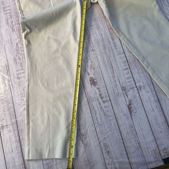 Ann Taylor Women’s Pants  Cream Cotton Blend Straight Leg Trousers - Size 12 - Picture 3 of 7